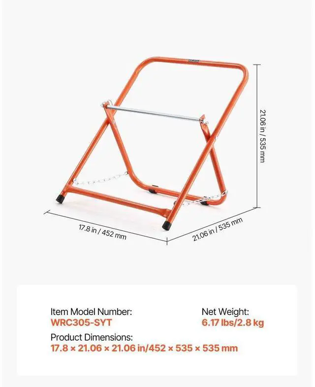 Alt view image 7 of 7 - Foldable Wire Spool Rack Heavy Duty Cable Caddy for Electrical Industrial
