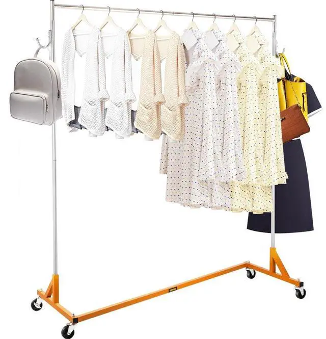 Alt view image 3 of 3 - Vevor Z-truck Clothing Rack Rolling Garment Z Rack Lockable Casters Heavy-duty