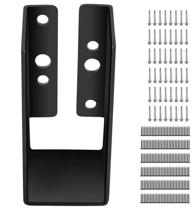 Alt view image 3 of 3 - VEVOR Concealed Joist Hanger, 2"x4" Outdoor Accent Concealed-Flange, Pack of 24 Concealed Joist Bracket, Q235 Steel Plate Powder-Coated Concealed Face Mount Joist Hanger for 2"x4" Beam Swing, 3.7"