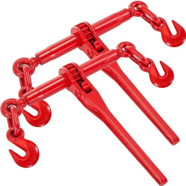 Alt view image 3 of 3 - VEVOR Chain Binder Ratchet Load Binder 3/8in-1/2in 9215lbs For Tie Down 2pack