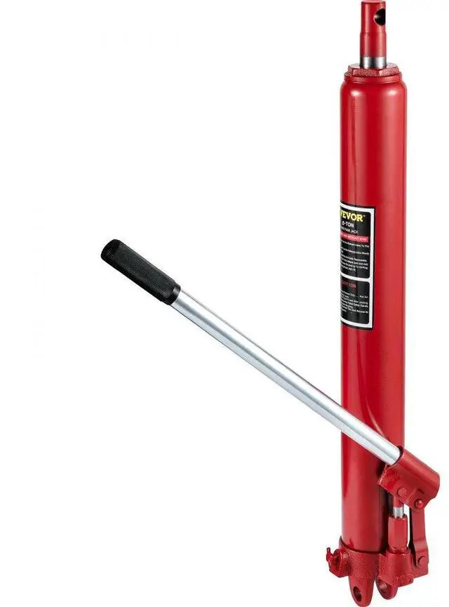 Alt view image 3 of 3 - VEVOR Hydraulic Long Ram Jack, 8 Tons/17363 lbs Capacity, with Single Piston Pump and Clevis Base, Manual Cherry Picker w/Handle, for Garage/Shop Cranes, Engine Lift Hoist, Red