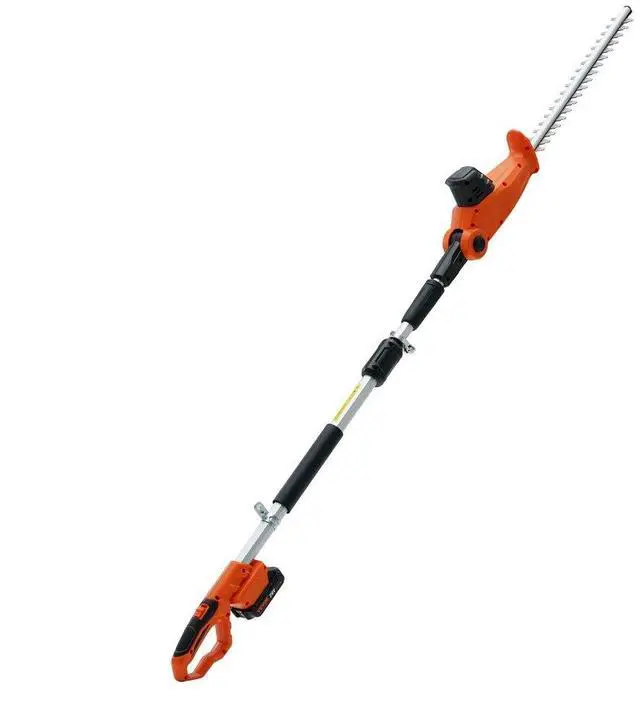Alt view image 3 of 3 - VEVOR 20V Cordless Hedge Trimmer, 18 inch Double-edged Steel Blade, Pole Hedge Trimmer Kit 20V Battery, Fast Charger Included, 74"-94" Telescoping Design for High Branches