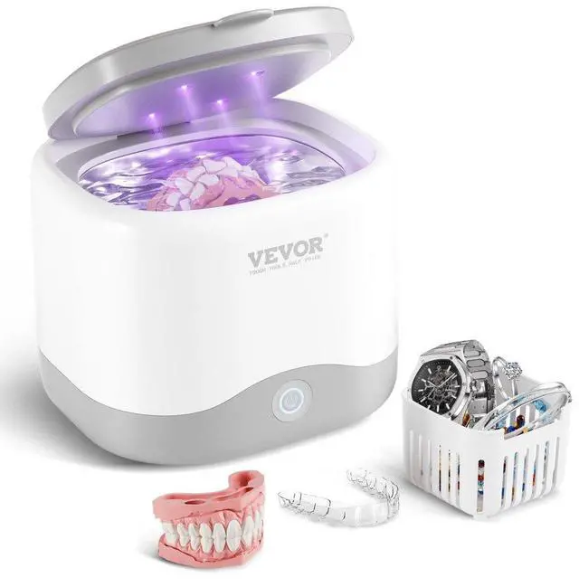 Alt view image 2 of 2 - VEVOR Ultrasonic Cleaner,45kHz Ultrasonic Cleaner for Denture Cleaner, Retainer Cleaner, Mouth Guard Cleaner, Night Guard Cleaner, Retainer Cleaner Machine with 200ML Dental Cleaning Pod