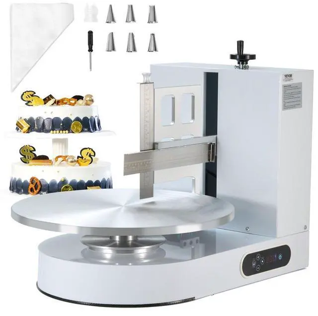 Main image of VEVOR Cake Decorating Machine Cake Frosting Spreading for 4" to 16" Cake White