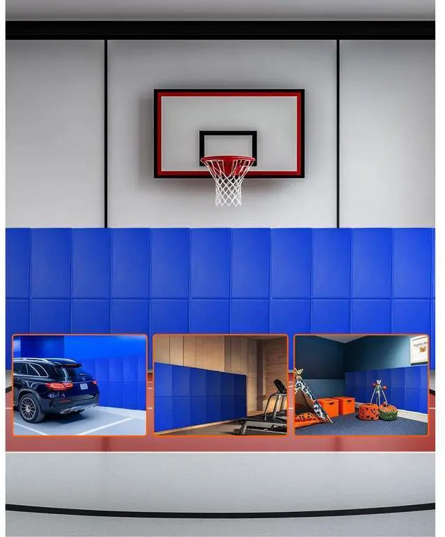 Main image of Gym Wall Padding Durable Waterproof Basketball Mat 2" Thick Foam Court Garage