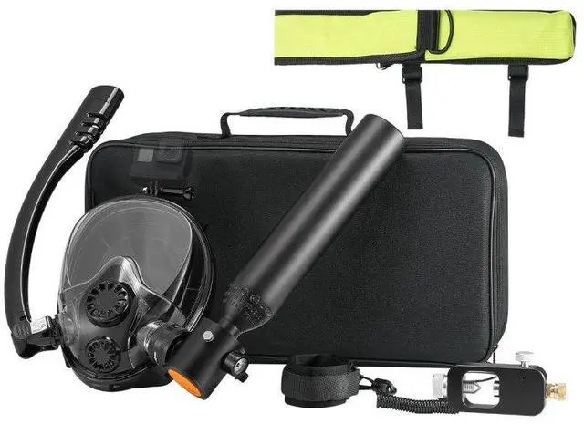 Alt view image 2 of 2 - VEVOR  0.5L Scuba Tank 32.81 ft Diving Depth Refillable Snorkel Air Tank Kit