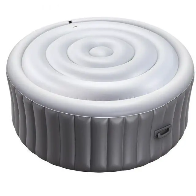 Main image of Inflatable Hot Tub Cover 4.5ft Round Lid Weatherproof and Waterproof White