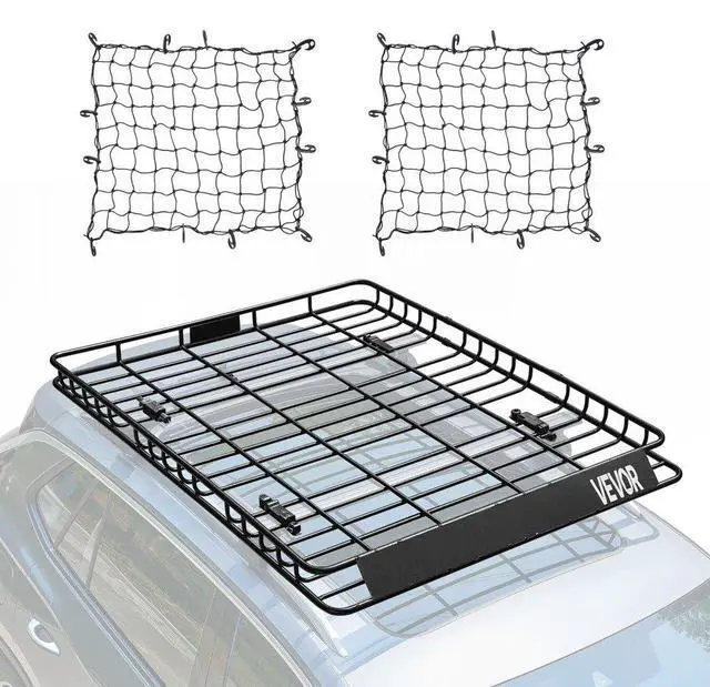 Main image of Universal Roof Rack Cargo Carrier Basket 64x50x4.1 in Car Top Luggage Holder Net