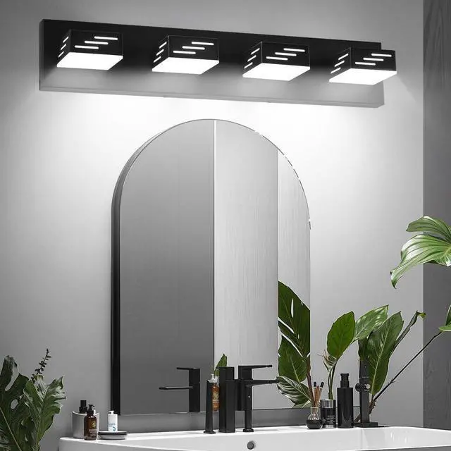 Main image of 4-Light LED Modern Bathroom Vanity Light Fixtures 25.59-Inch Wall Light Fixtures
