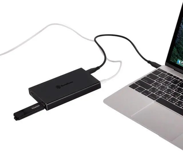 Alt view image 7 of 8 - SilverStone Technology 2.5" Hard Drive / SSD Enclosure with USB 3.1 Gen 1 Type-C Port, Power Delivery up to 60 Watts, and USB Type-A Hub TS15B