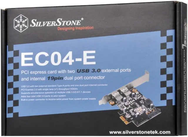 Alt view image 5 of 8 - 4 ports USB 3.0 super speed PCIe card, NEC PD720201, Gen2, X1, 2 external ports and 1 internal Dual Port