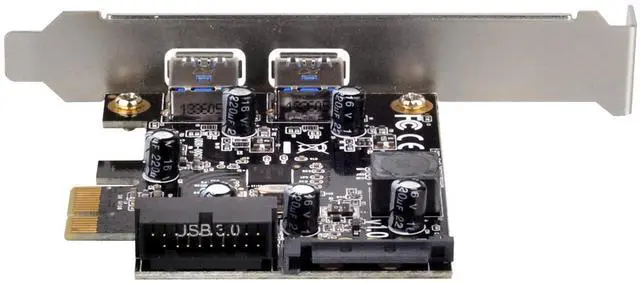 Alt view image 8 of 8 - 4 ports USB 3.0 super speed PCIe card, NEC PD720201, Gen2, X1, 2 external ports and 1 internal Dual Port