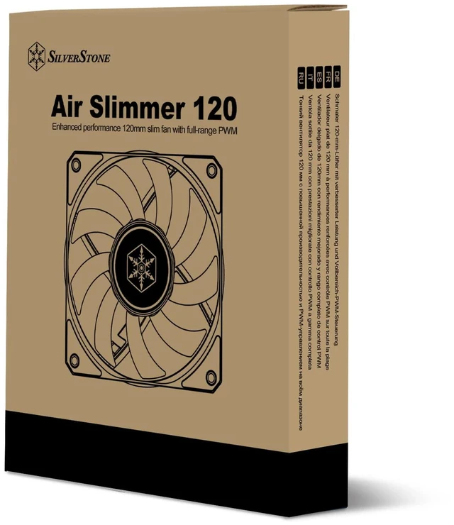 Alt view image 7 of 10 - Silverstone Technology Air Slimmer 120 Enhanced Performance 120mm Slim Fan with Full-Range PWM, (SST-AS120B),Black
