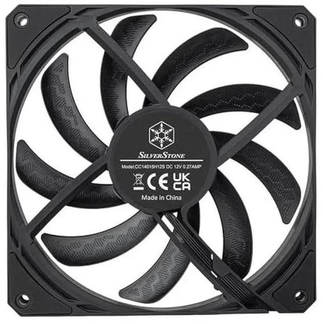 Alt view image 9 of 12 - SilverStone SST-AS140B Air Slimmer 140 Enhanced 140mm slim fan with full-range PWM