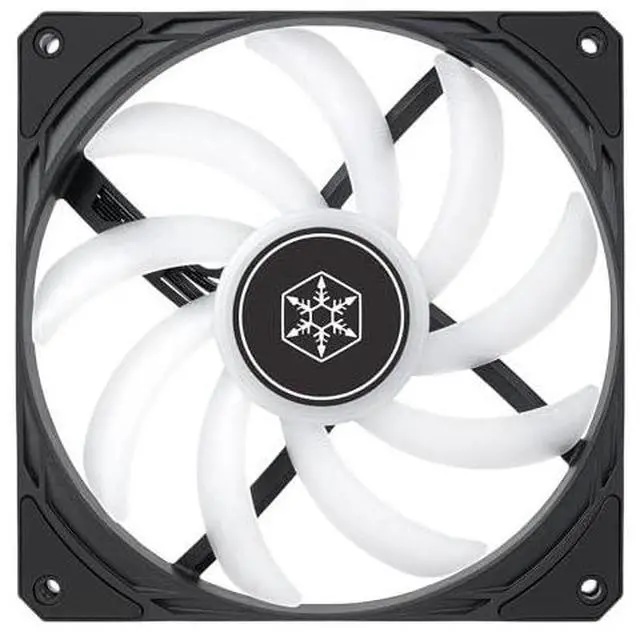 Alt view image 2 of 7 - SilverStone Technology Air Slimmer 140 Enhanced Performance 140mm Slim Fan with Full-Range PWM, ARGB Lighting and Shark Force Technology, (SST-AS140B-ARGB)