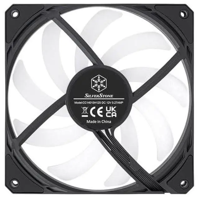 Alt view image 4 of 7 - SilverStone Technology Air Slimmer 140 Enhanced Performance 140mm Slim Fan with Full-Range PWM, ARGB Lighting and Shark Force Technology, (SST-AS140B-ARGB)
