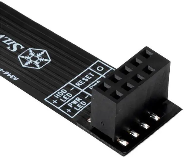 Alt view image 5 of 7 - SilverStone Technology CP15 Low-Profile Front I/O Power Switch Extension, SST-CP15