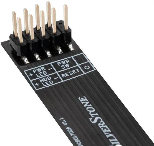 Alt view image 6 of 7 - SilverStone Technology CP15 Low-Profile Front I/O Power Switch Extension, SST-CP15