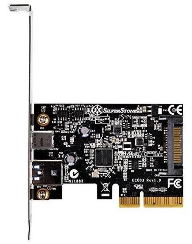 Alt view image 6 of 10 - 2 ports USB 3.1 Gen2 10Gbps Type C and Type A PCI Express card Gen2 x 2 (USB 3.1 A+C)