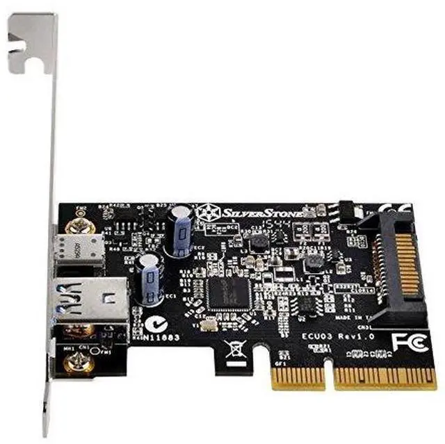 Alt view image 5 of 10 - 2 ports USB 3.1 Gen2 10Gbps Type C and Type A PCI Express card Gen2 x 2 (USB 3.1 A+C)