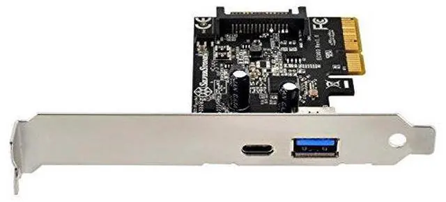 Alt view image 9 of 10 - 2 ports USB 3.1 Gen2 10Gbps Type C and Type A PCI Express card Gen2 x 2 (USB 3.1 A+C)
