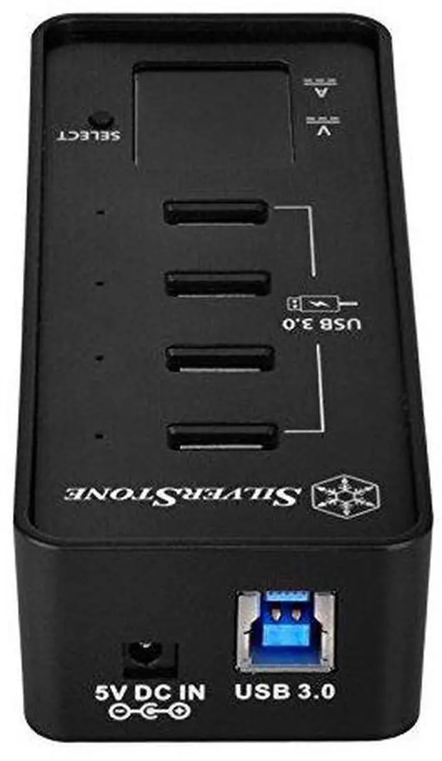 Alt view image 5 of 10 - A smart four port USB 3.0 hub with fast charging and power meter