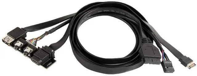 Alt view image 9 of 14 - USB3.0  A type * 1 internal 19Pin 800mm length +USB3.1 Gen2  C Type *1internal 20Pin Key-A 600mm length+ HD Audio 800mm length