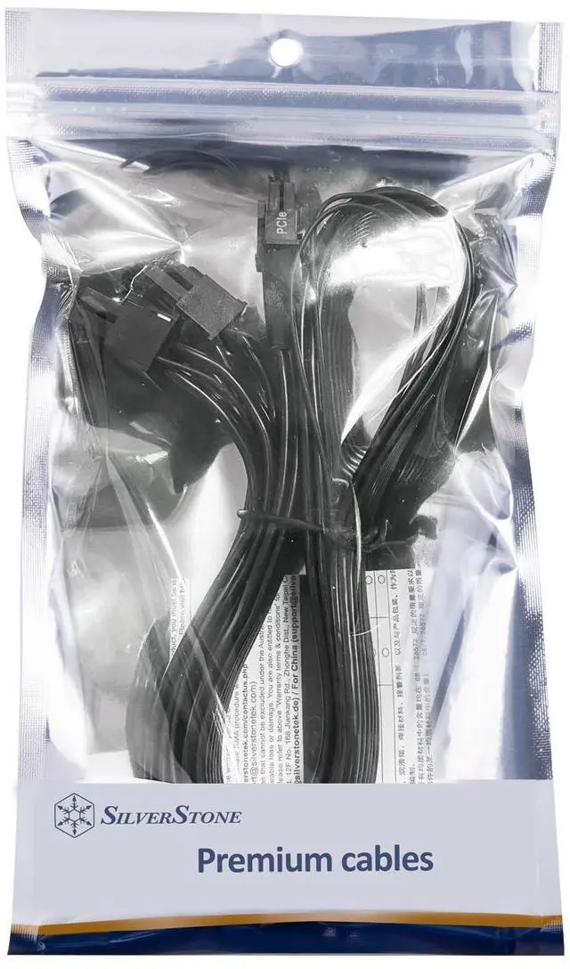 Alt view image 6 of 6 - SilverStone Technology PP15-EPS Dual EPS 8 pin (PSU) to 12+4 pin (GPU) 12V-2x6 PCIe Gen5 Cable for Silverstone 3rd Gen PSUs, SST-PP15-EPS
