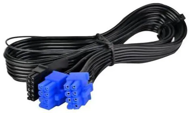 Alt view image 2 of 6 - SilverStone Technology PP15-PCIE Dual PCIe 8pin (PSU) to 12V-2x6 (GPU) PCIe Gen5 Cable for Silverstone 2nd Gen PSUs, SST-PP15-PCIE