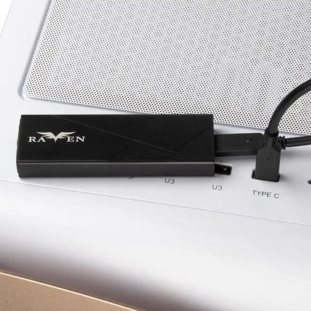 Alt view image 7 of 9 - 10Gbps SuperSpeed USB-C 3.2 Gen2 to NVMe / SATA M.2 SSD enclosure