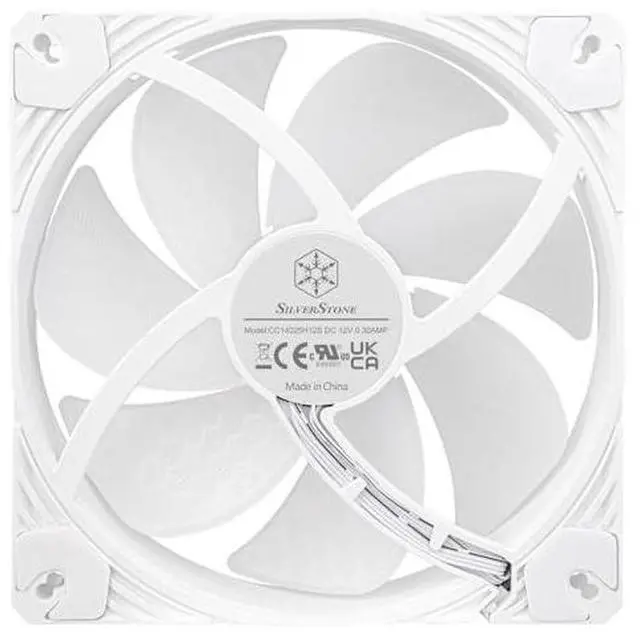 Alt view image 4 of 7 - SilverStone Technology Shark Force 140 White Colored ARGB Performance Enhanced 140mm PWM Fan with Addressable RGB (ARGB), SST-SF140W-ARGB