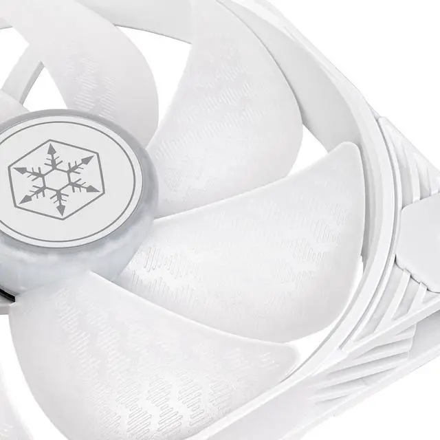 Alt view image 6 of 7 - SilverStone Technology Shark Force 140 White Colored ARGB Performance Enhanced 140mm PWM Fan with Addressable RGB (ARGB), SST-SF140W-ARGB