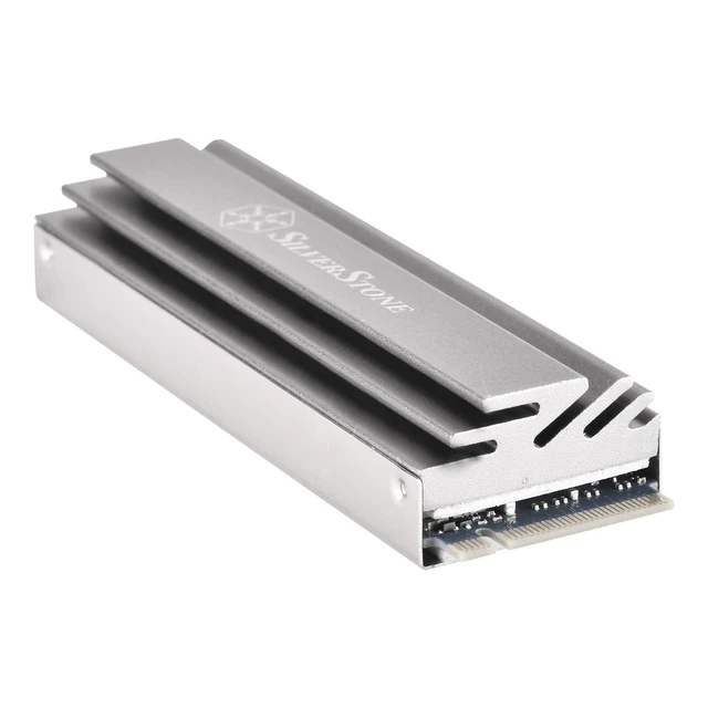 Alt view image 2 of 7 - SilverStone Technology TP04 Aluminum Alloy M.2 SSD Cooling kit, TAA Compliant