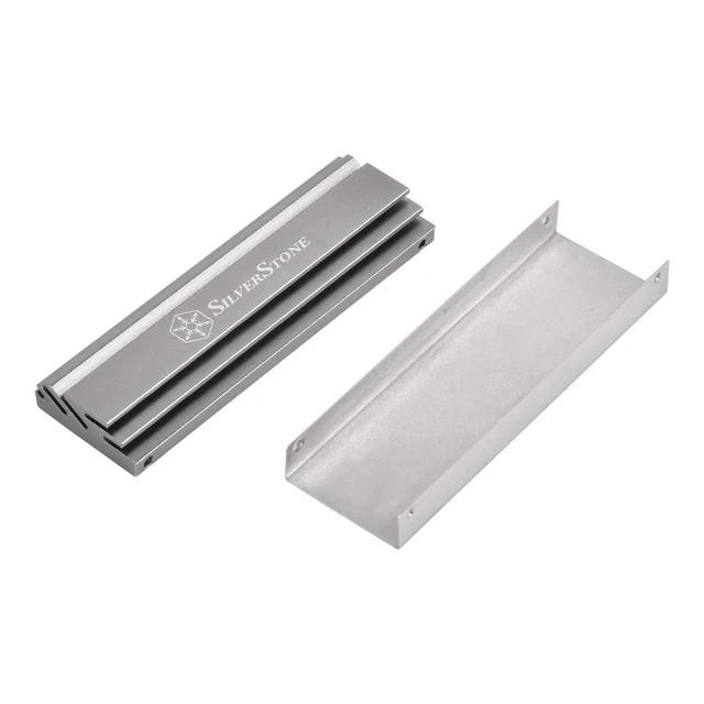 Alt view image 4 of 7 - SilverStone Technology TP04 Aluminum Alloy M.2 SSD Cooling kit, TAA Compliant