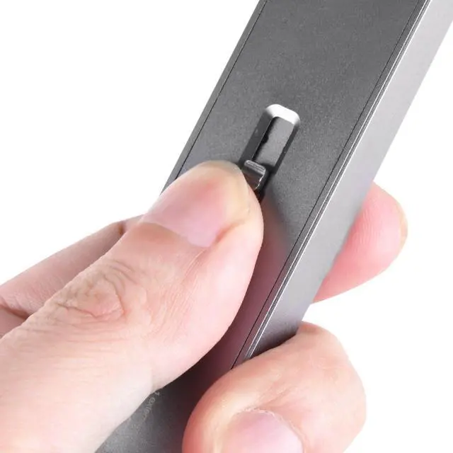 Alt view image 7 of 9 - silverstone technology m.2 sata ssd to usb 3.1 gen 2 enclosure with retractable aluminum usb typea housing in charcoal gray ms09b