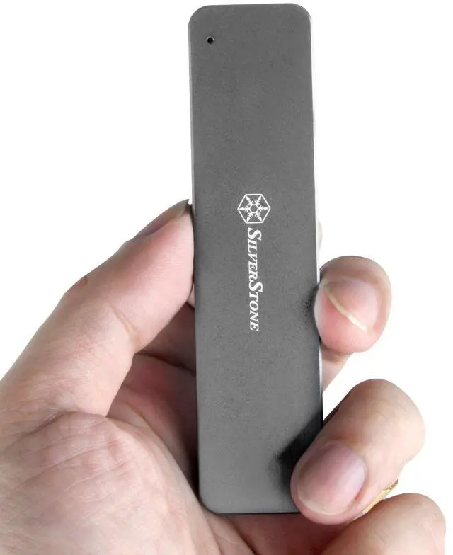 Alt view image 8 of 9 - silverstone technology m.2 sata ssd to usb 3.1 gen 2 enclosure with retractable aluminum usb typea housing in charcoal gray ms09b