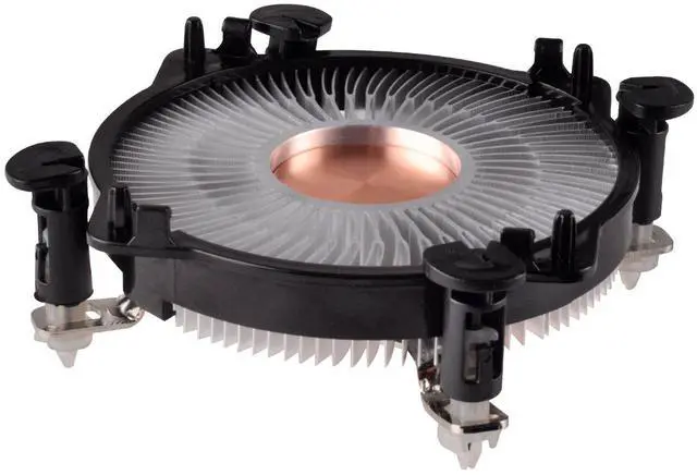 Alt view image 7 of 11 - CPU cooler/ Low Profile Design / Aluminum fin with copper center / Long life sleeve 8010 PWM fan / Only support LGA115X / Push pin / support VT series case