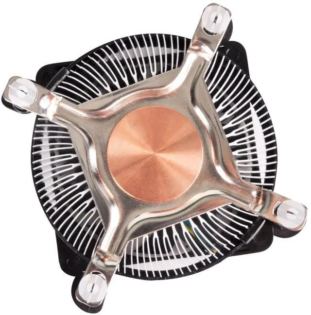 Alt view image 9 of 11 - CPU cooler/ Low Profile Design / Aluminum fin with copper center / Long life sleeve 8010 PWM fan / Only support LGA115X / Push pin / support VT series case