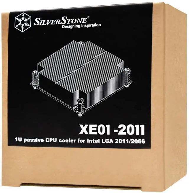 Alt view image 9 of 9 - silverstone technology 1u passive cooling 26mm tall copper server cpu cooler lga 2011/2066 sstxe012011 cooling sstxe012011