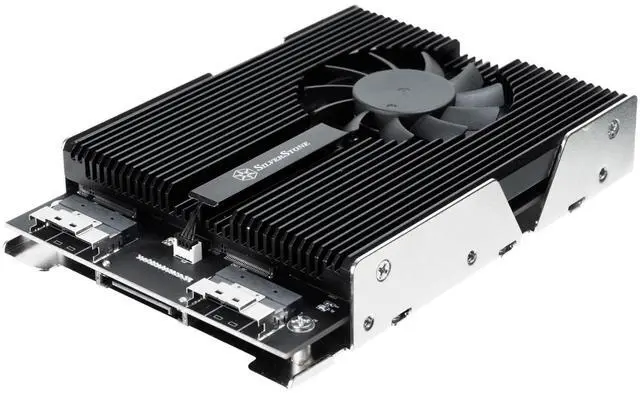 Main image of SilverStone Technology SDP13 Single 3.5" Bay to Four NVMe SSD Adapter, SST-SDP13B