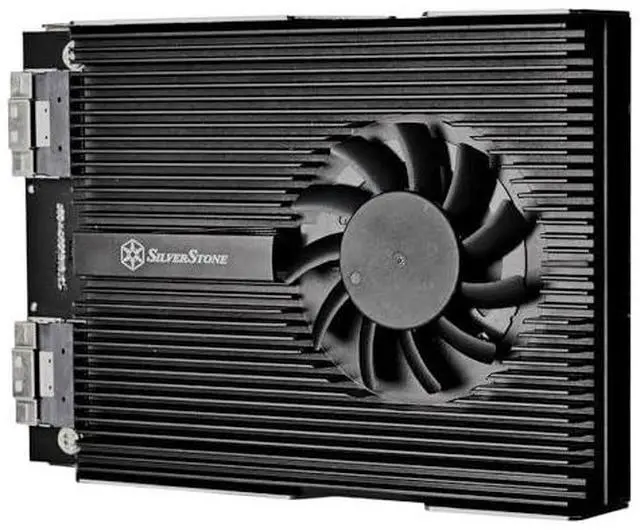 Alt view image 2 of 6 - SilverStone Technology SDP13 Single 3.5" Bay to Four NVMe SSD Adapter, SST-SDP13B