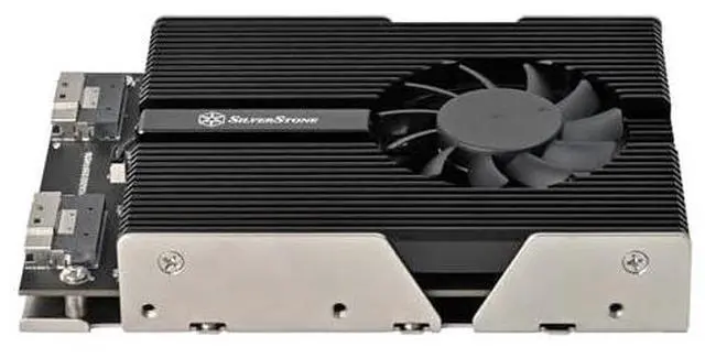 Alt view image 3 of 6 - SilverStone Technology SDP13 Single 3.5" Bay to Four NVMe SSD Adapter, SST-SDP13B