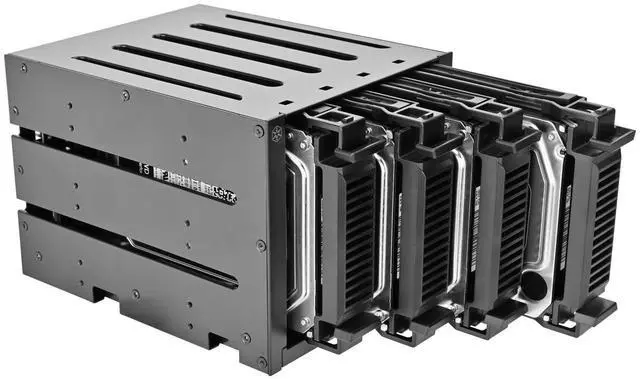 Alt view image 7 of 7 - Silverstone Technology FS304-V Three 5.25" Device Bay to Four 3.5" SAS 12G / SATA 6Gbit/s Hot-Swap Cage