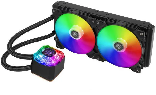Alt view image 8 of 14 - Silverstone IceGem 280, 280mm high-performance ARGB AIO liquid cooler with 2 x 140mm ARGB fans