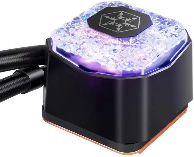 Alt view image 10 of 14 - Silverstone IceGem 280, 280mm high-performance ARGB AIO liquid cooler with 2 x 140mm ARGB fans