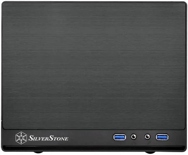 Alt view image 2 of 6 - SilverStone Technology Ultra Compact Mini-ITX Computer Case with Solid Front Panel Black (SST-SG13B-Q-USA)