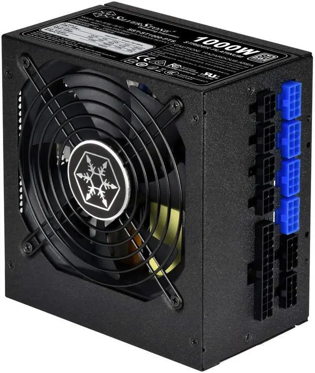 Alt view image 2 of 7 - 1000W, ATX, single +12V rails with 83A output, Silent 120mmFan with 18dBA, efficiency 80Plus Platinum certification, fully modular cable, 140mm depth, 8x8/6pin PCI-E.