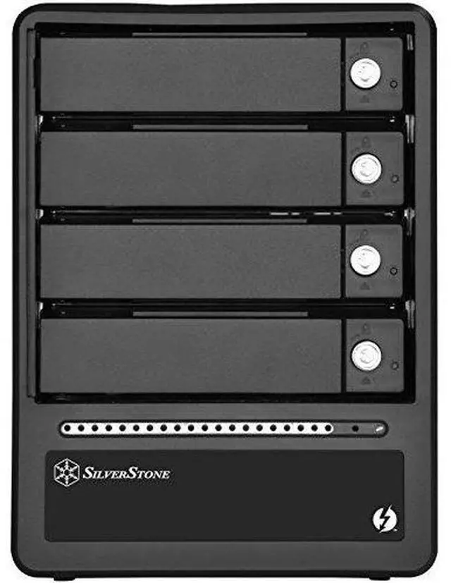 Alt view image 4 of 9 - Silverstone 4-Bay 2.5"/3.5" HDD/SSD RAID enclosure with Thunderbolt 2
