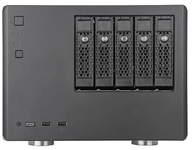 Alt view image 5 of 10 - SilverStone Technology CS351 5-Bay SAS-12G / SATA-6G hot-swappable high Performance NAS Chassis, SST-CS351