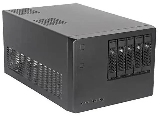 Alt view image 6 of 10 - SilverStone Technology CS351 5-Bay SAS-12G / SATA-6G hot-swappable high Performance NAS Chassis, SST-CS351